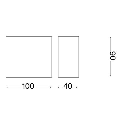 Ideal Lux - Lauko sieninis šviestuvas TETRIS 1xG9/15W/230V IP44 rudas