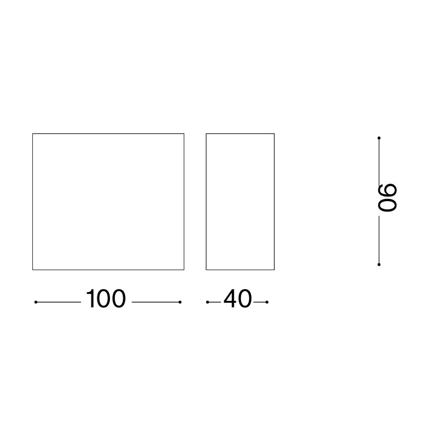 Ideal Lux - Lauko sieninis šviestuvas TETRIS 1xG9/15W/230V IP44 rudas
