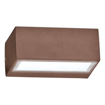 Ideal Lux - Lauko sieninis šviestuvas TWIN 1xG9/28W/230V IP44 rudas