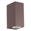 Ideal Lux - Lauko sieninis šviestuvas UP 2xG9/15W/230V IP44 rudas