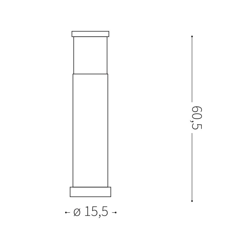 Ideal Lux - Lauko šviestuvas 1xE27/42W/230V 60 cm IP65 antracitas