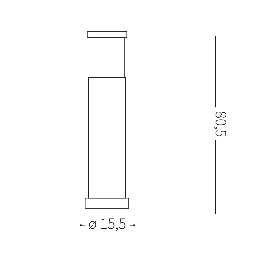 Ideal Lux - Lauko šviestuvas 1xE27/42W/230V 80 cm IP44 antracitas