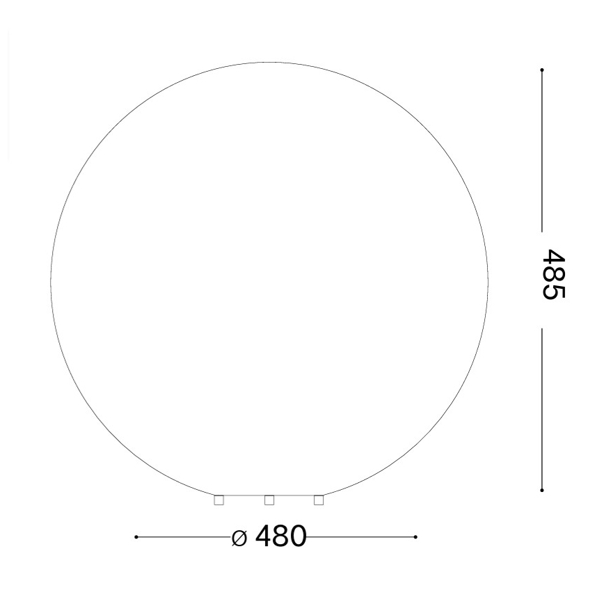 Ideal Lux - Lauko šviestuvas DORIS 1xE27/60W/230V Ø 48 cm IP44 pilkas
