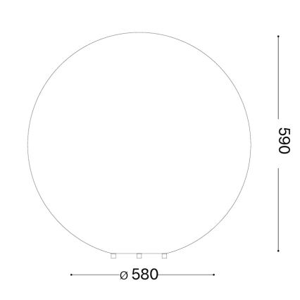 Ideal Lux - Lauko šviestuvas DORIS 1xE27/60W/230V Ø 58 cm IP44 pilka