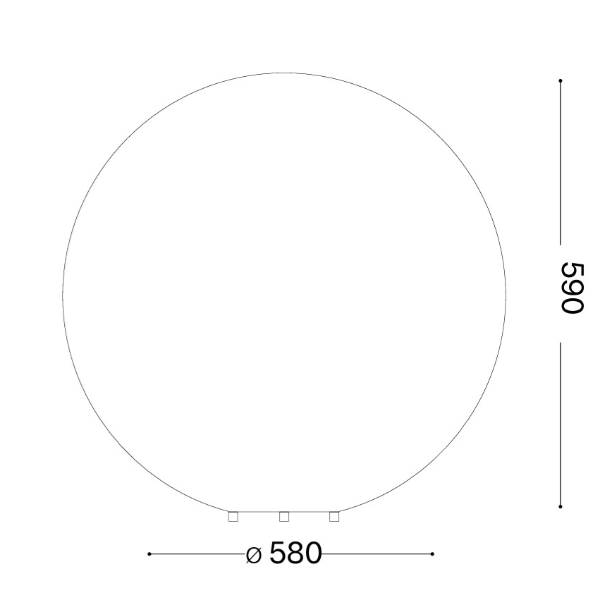 Ideal Lux - Lauko šviestuvas DORIS 1xE27/60W/230V Ø 58 cm IP44 pilka