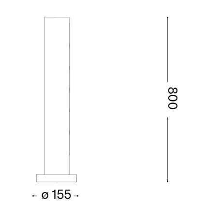 Ideal Lux - Lauko šviestuvas EDO OUTDOOR 1xGX53/15W/230V 80 cm IP65 ruda