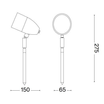 Ideal Lux - Lauko šviestuvas INSIDE 1xG9/15W/230V 27,5 cm IP54 juoda