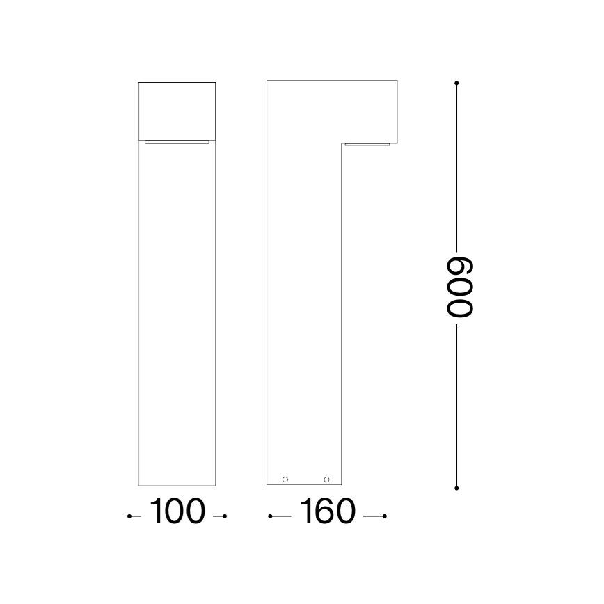 Ideal Lux - Lauko šviestuvas SIRIO 2xGX53/9W/230V, 60 cm, IP65, rudos spalvos