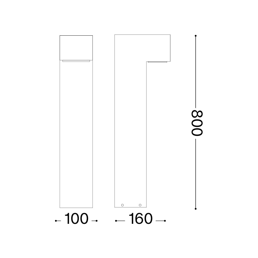 Ideal Lux - Lauko šviestuvas SIRIO 2xGX53/9W/230V 80 cm IP65 rudas
