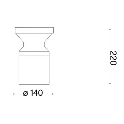 Ideal Lux - Lauko šviestuvas TORRE 1xE27/15W/230V 22 cm IP65 juodas