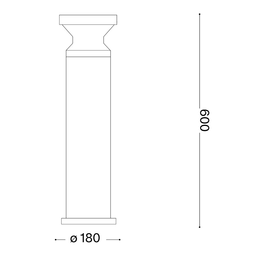 Ideal Lux - Lauko šviestuvas TORRE 1xE27/15W/230V 60 cm IP65 rudos spalvos