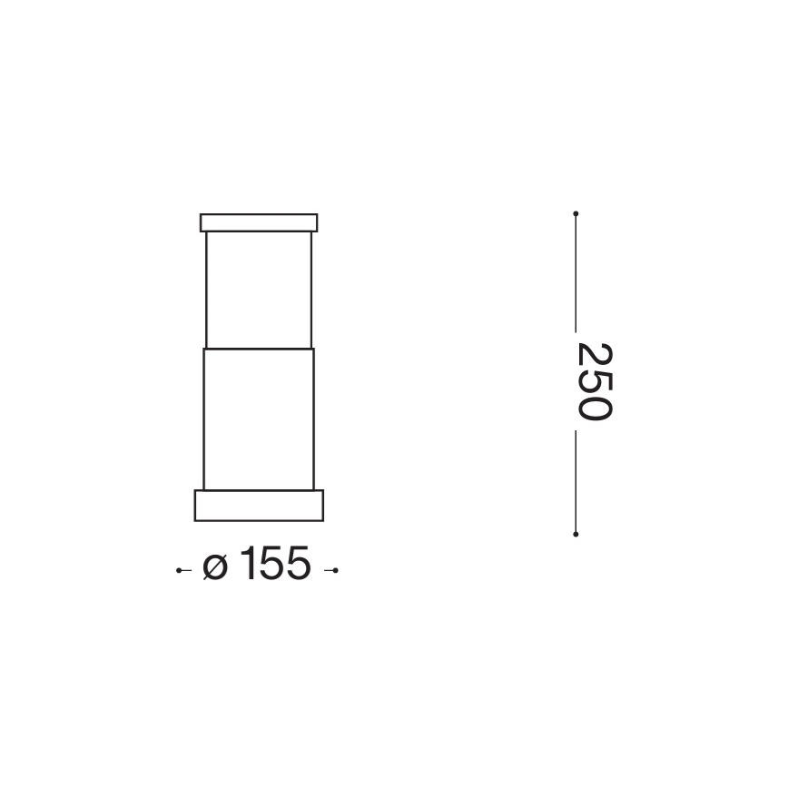 Ideal Lux - Lauko šviestuvas TRONCO 1xE27/42W/230V 25 cm IP65 antracitas