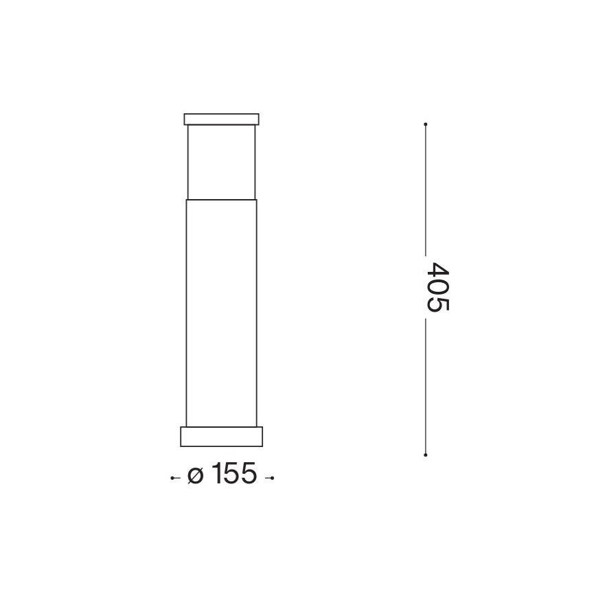 Ideal Lux - Lauko šviestuvas TRONCO 1xE27/42W/230V 40 cm IP65 juodas