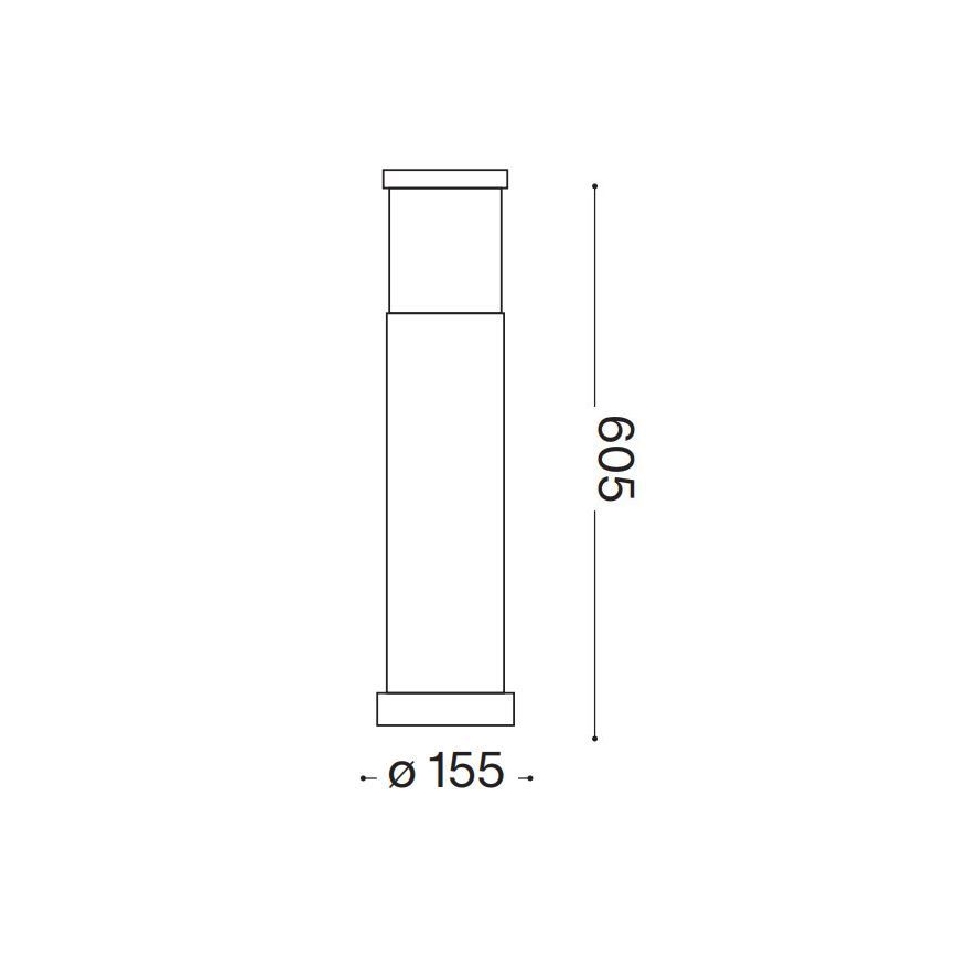 Ideal Lux - Lauko šviestuvas TRONCO 1xE27/42W/230V 60,5 cm IP65 ruda