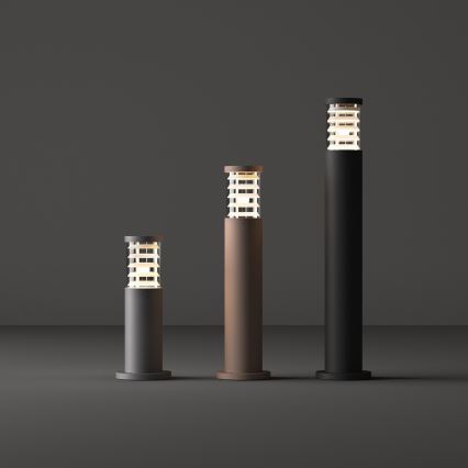 Ideal Lux - Lauko šviestuvas TRONCO 1xE27/42W/230V 80 cm IP65 pilkas