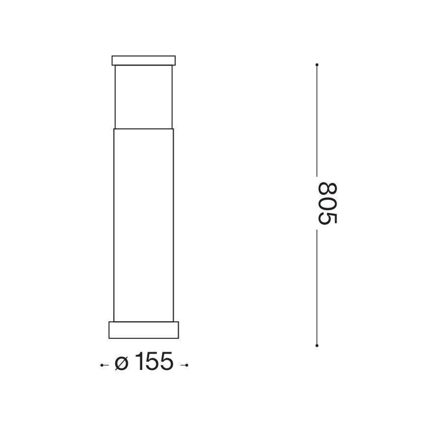 Ideal Lux - Lauko šviestuvas TRONCO 1xE27/42W/230V 80 cm IP65 rudas