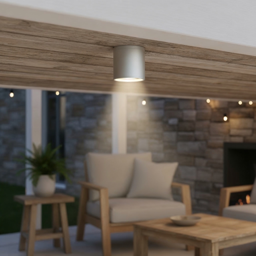 Ideal Lux - Lauko taškinis šviestuvas GUN 1xGU10/28W/230V IP55 pilkas