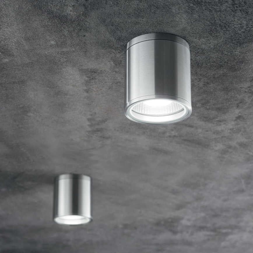 Ideal Lux - Lauko taškinis šviestuvas GUN, 1xGU10/28W/230V, skersmuo 11 cm, IP55, pilka