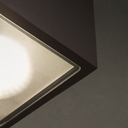 Ideal Lux - Lauko taškinis šviestuvas TECHO 1xGU10/20W/230V 15x15 cm IP54 juodas