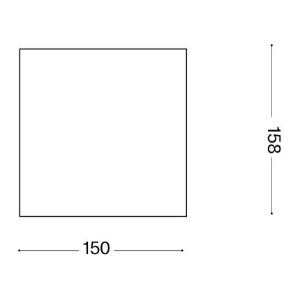 Ideal Lux - Lauko taškinis šviestuvas TECHO 1xGU10/20W/230V 15x15 cm IP54 antracitas