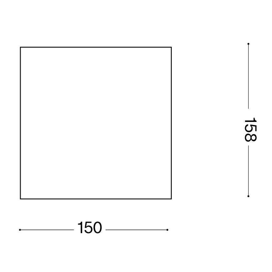 Ideal Lux - Lauko taškinis šviestuvas TECHO 1xGU10/20W/230V 15x15 cm IP54 antracitas