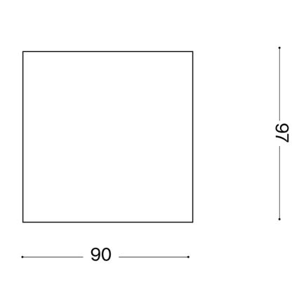 Ideal Lux - Lauko taškinis šviestuvas TECHO 1xGU10/20W/230V 9x9 cm IP54 antracitas