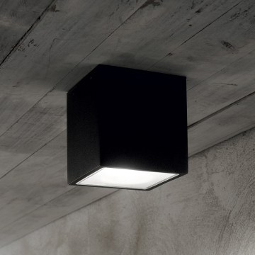 Ideal Lux - Lauko taškinis šviestuvas TECHO 1xGU10/20W/230V 9x9 cm IP54 juodas