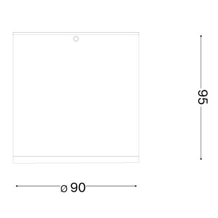 Ideal Lux - Lauko taškinis šviestuvas TECHO 1xGU10/20W/230V, skersmuo 9 cm, IP54, rudos spalvos