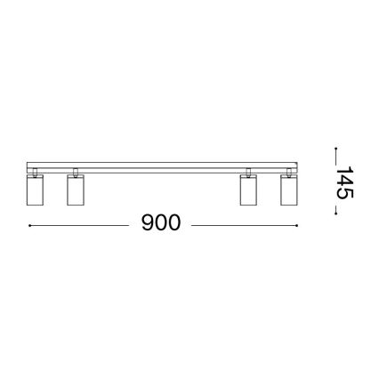 Ideal Lux - LED akcentinis šviestuvas PROFILO 4xGU10/7W/230V CRI 90 balta