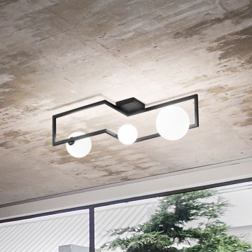 Ideal Lux - LED Ant pagrindo montuojamas sietynas ANGOLO 3xG9/3W/230V juoda