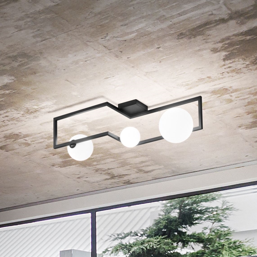 Ideal Lux - LED Ant pagrindo montuojamas sietynas ANGOLO 3xG9/3W/230V juoda