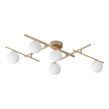 Ideal Lux - LED Ant pagrindo montuojamas sietynas ATLAS 5xG9/3W/230V auksas