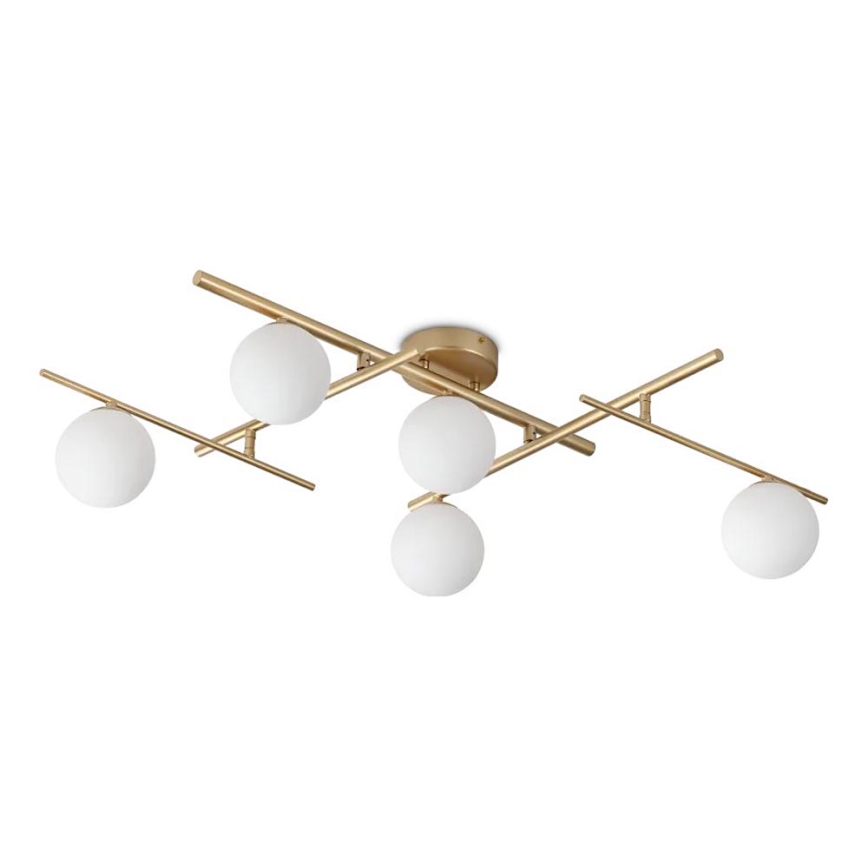 Ideal Lux - LED Ant pagrindo montuojamas sietynas ATLAS 5xG9/3W/230V auksas