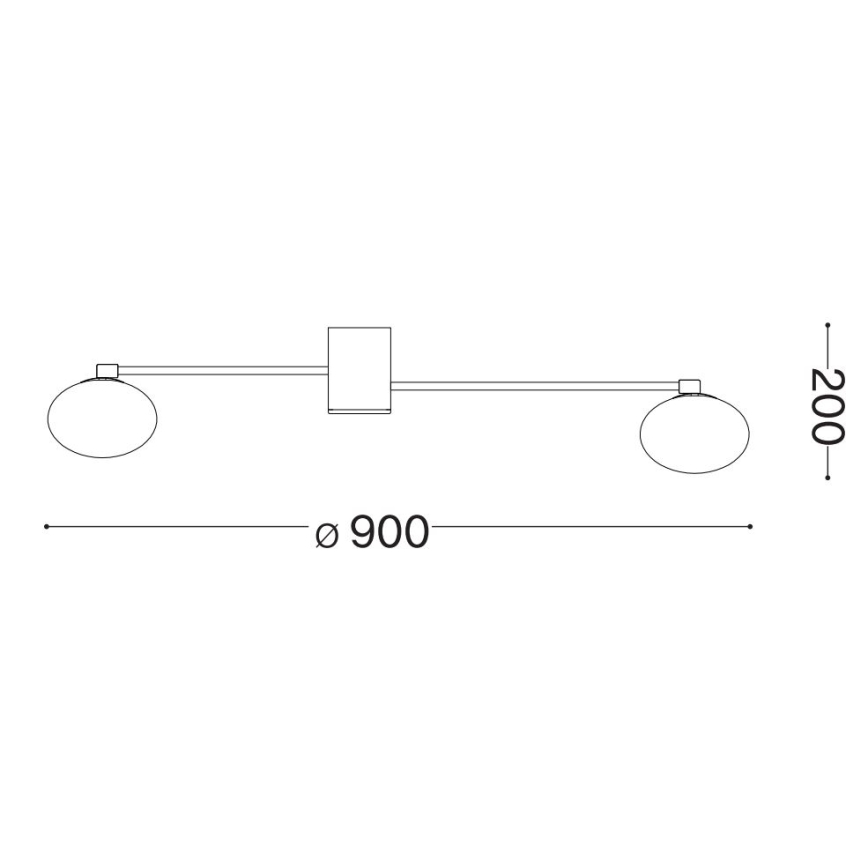 Ideal Lux - LED Ant pagrindo montuojamas sietynas HERMES 3xG9/3W/230V diametras 90 cm auksas