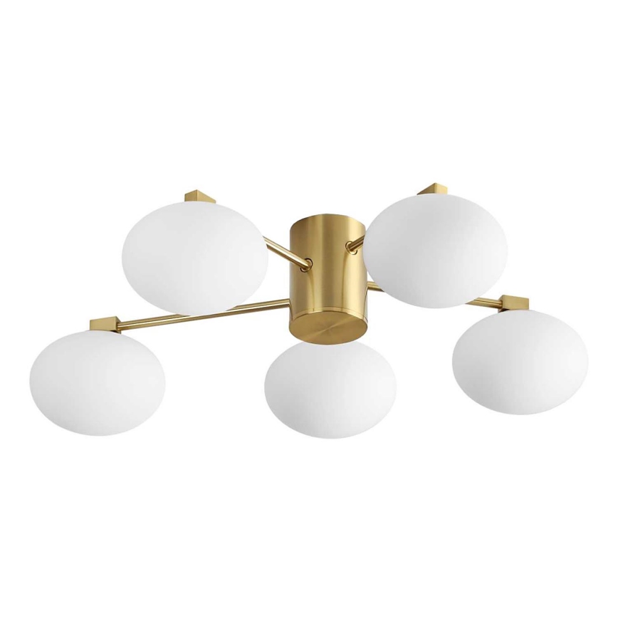 Ideal Lux - LED Ant pagrindo montuojamas sietynas HERMES 5xG9/3W/230V diametras 60 cm auksas