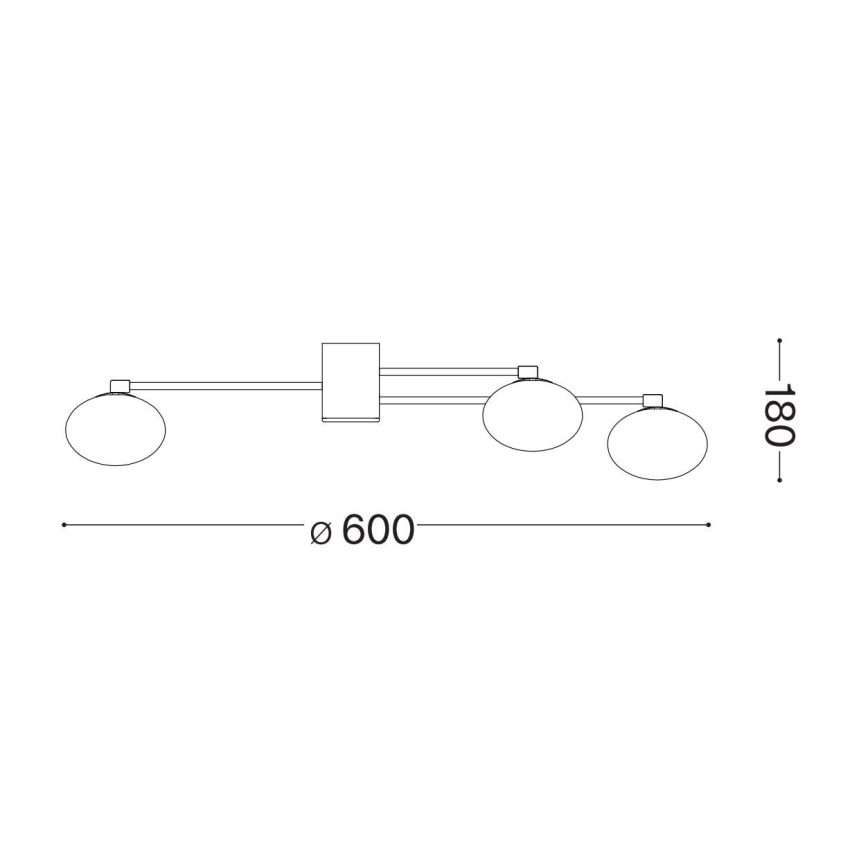 Ideal Lux - LED Ant pagrindo montuojamas sietynas HERMES 5xG9/3W/230V diametras 60 cm auksas
