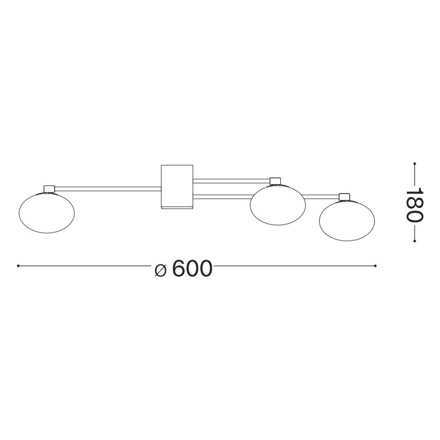 Ideal Lux - LED Ant pagrindo montuojamas sietynas HERMES 5xG9/3W/230V diametras 60 cm balta
