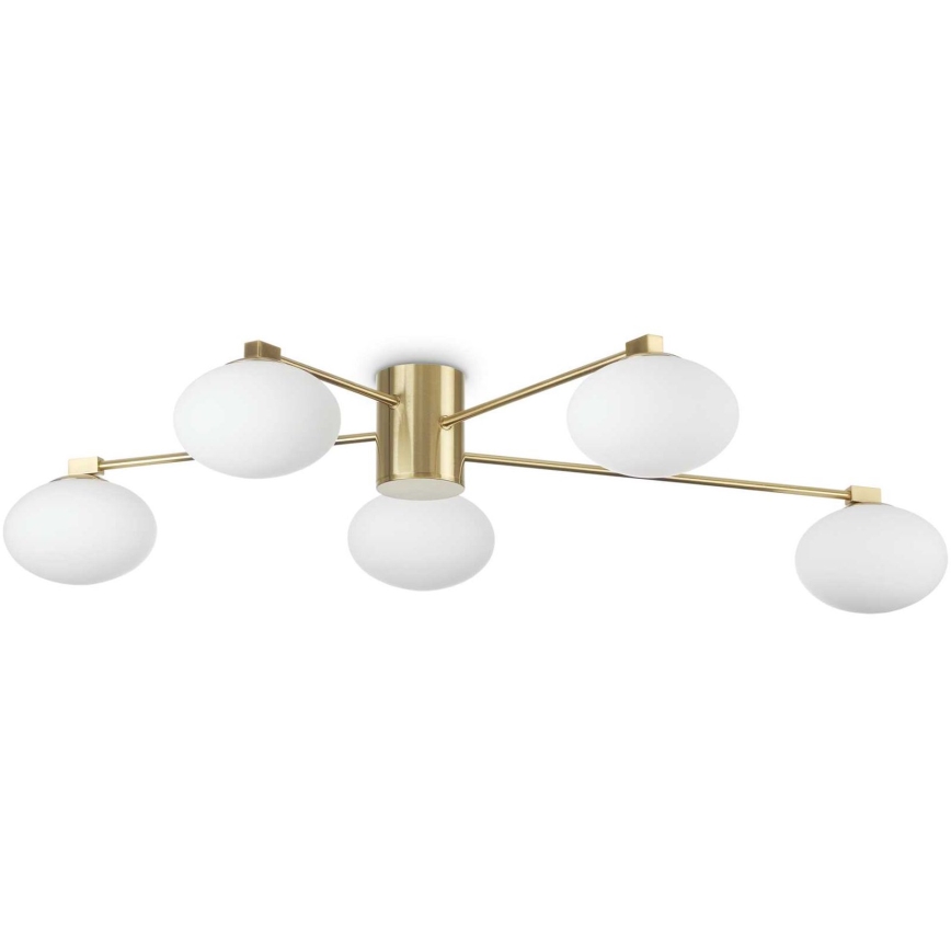 Ideal Lux - LED Ant pagrindo montuojamas sietynas HERMES 5xG9/3W/230V diametras 90 cm auksas