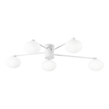 Ideal Lux - LED Ant pagrindo montuojamas sietynas HERMES 5xG9/3W/230V diametras 90 cm balta