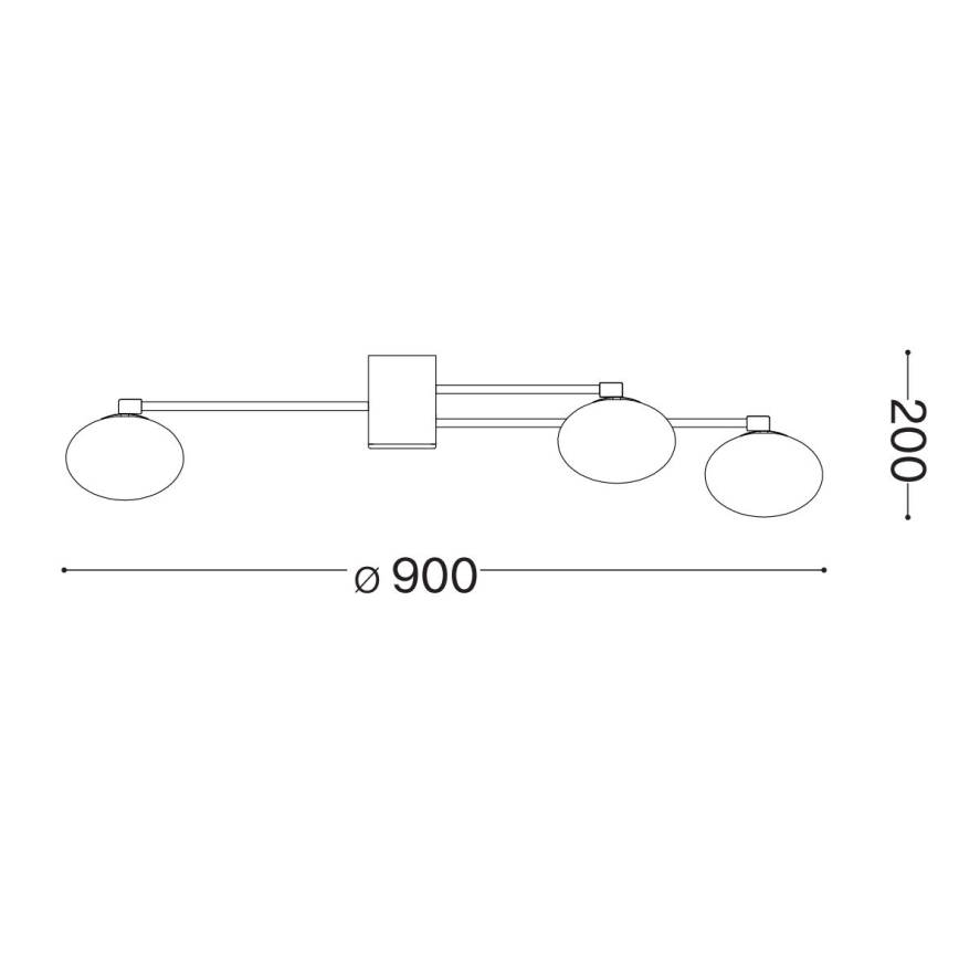 Ideal Lux - LED Ant pagrindo montuojamas sietynas HERMES 5xG9/3W/230V diametras 90 cm balta