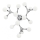 Ideal Lux - LED Ant pagrindo montuojamas sietynas NODINO 15xG9/15W/230V balta