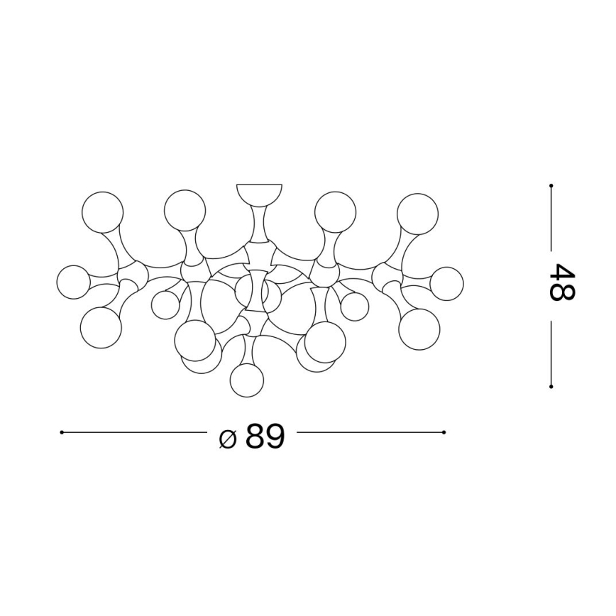Ideal Lux - LED Ant pagrindo montuojamas sietynas NODINO 15xG9/15W/230V balta
