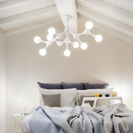 Ideal Lux - LED Ant pagrindo montuojamas sietynas NODINO 9xG9/3W/230V balta