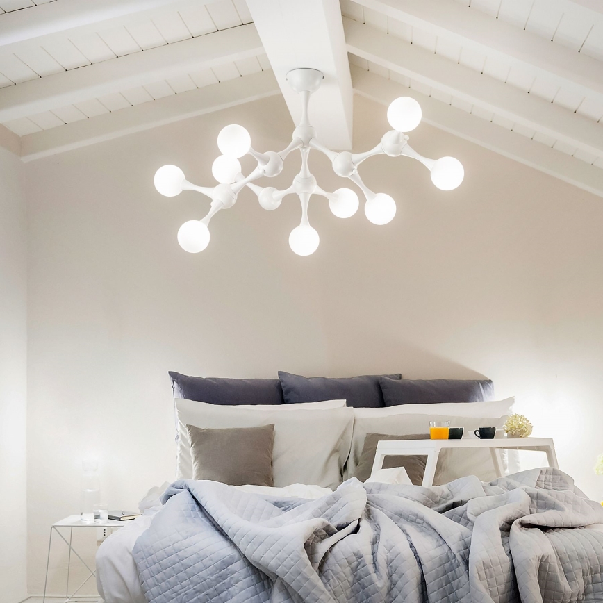 Ideal Lux - LED Ant pagrindo montuojamas sietynas NODINO 9xG9/3W/230V balta