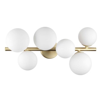 Ideal Lux - LED Ant pagrindo montuojamas sietynas PERLAGE 6xG9/3W/230V 49 cm auksas/balta