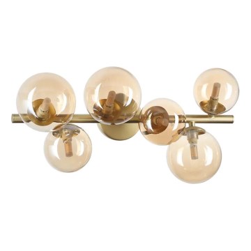 Ideal Lux - LED Ant pagrindo montuojamas sietynas PERLAGE 6xG9/3W/230V 49 cm auksas/dūminis