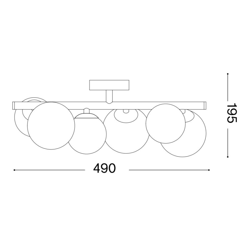 Ideal Lux - LED Ant pagrindo montuojamas sietynas PERLAGE 6xG9/3W/230V 49 cm auksas/dūminis