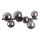 Ideal Lux - LED Ant pagrindo montuojamas sietynas PERLAGE 6xG9/3W/230V 49 cm juoda/dūminis