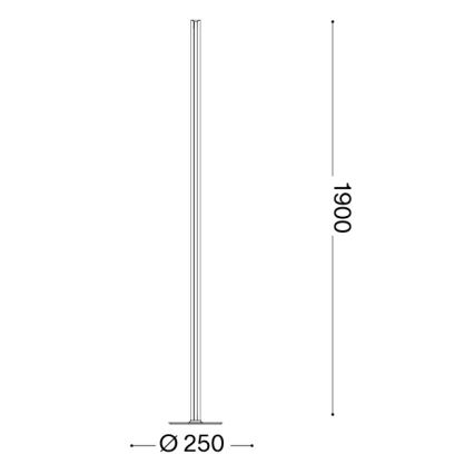 Ideal Lux - LED dimeriuojama grindinė lempa DORICA LED/50W/230V CRI 90 mėlyna