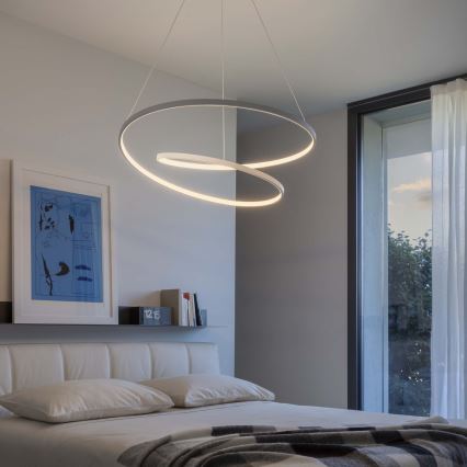 Ideal Lux - LED dimeriuojamas liustras ant laido OZ LED/48W/230V Ø 60 cm CRI 90 balta